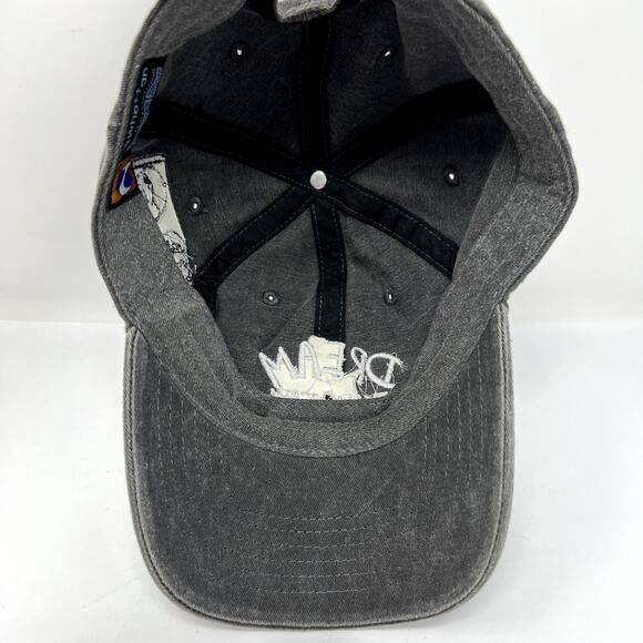 Newhattan Hat Men Gray 100% Cotton Dream by Any Means Strapback Baseball Cap - Picture 5 of 11